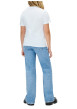 Thumbnail T-shirt en coton blanc uni avec une coupe droite et un col rond - Image 3