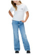 Thumbnail T-shirt en coton blanc uni avec une coupe droite et un col rond - Image 4