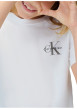 Thumbnail T-shirt en coton blanc uni avec une coupe droite et un col rond - Image 6