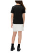 Thumbnail T-shirt en coton noir imprimé logo à coupe droite et à col rond - Image 3