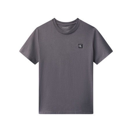 T-shirt en coton anthracite uni avec une coupe...