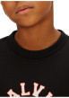 Thumbnail T-shirt en coton noir imprimé logo à coupe droite et à col rond - Image 5