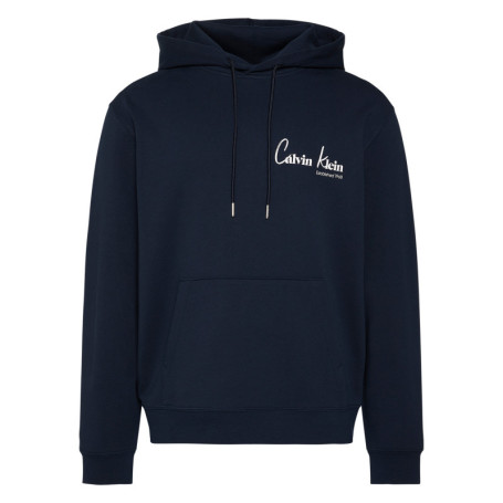 Sweat en coton marine uni avec une coupe droite...
