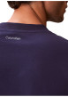 Thumbnail T-shirt en coton marine uni avec une coupe droite et un col rond - Image 5