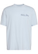 Thumbnail T-shirt en coton ciel uni avec une coupe droite et un col rond
