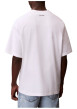Thumbnail T-shirt en coton blanc à imprimé écritures avec une coupe droite et un col rond - Image 2