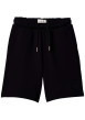 Thumbnail Short jogging en coton biologique noir uni avec une coupe droite