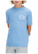 Thumbnail T-shirt en coton biologique lavande uni avec une coupe droite et un col rond - Image 2