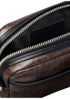 Thumbnail Sacoche marron à motifs monogrammes avec bandoulière et zip - Image 3
