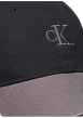 Thumbnail Casquette en coton bicolore noire et gris uni avec fermeture strapback - Image 3