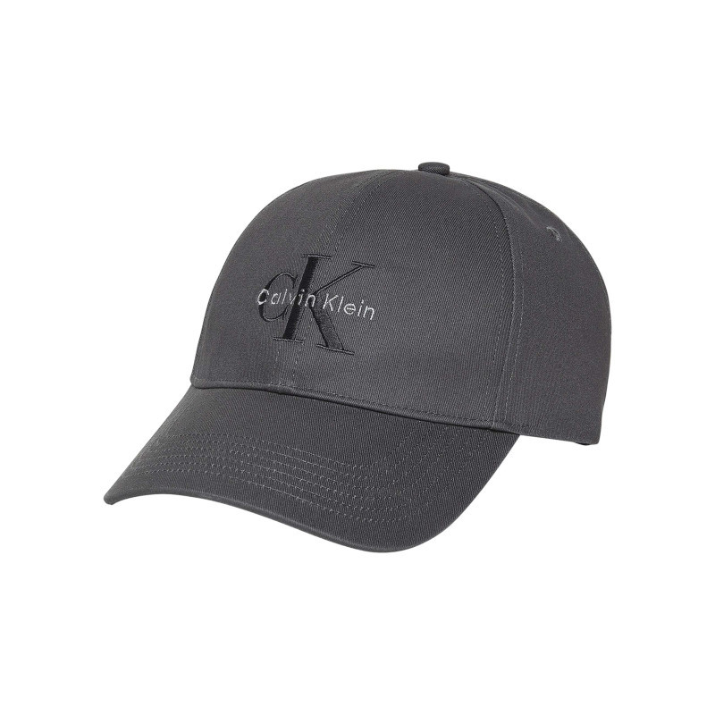Calvin Klein Jeans - Casquette En Coton Anthracite Uni Avec Logo Et Fermeture Strapback - Gris Foncé Calvin Klein Jeans - Casquette En Coton Anthracite Uni Avec Logo Et Fermeture Strapback - Gris Foncé