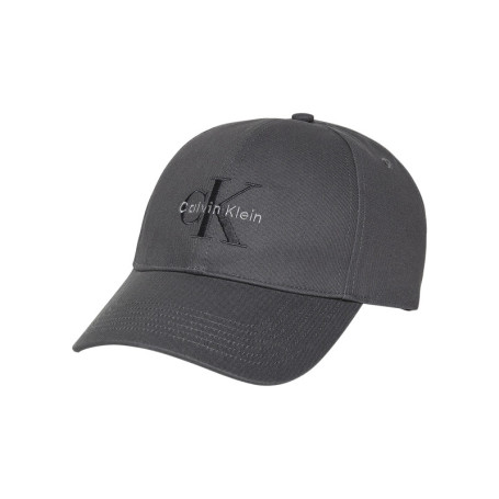 Casquette en coton anthracite uni avec logo et...