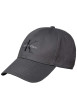 Thumbnail Casquette en coton anthracite uni avec logo et fermeture strapback - Image 3