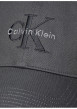 Thumbnail Casquette en coton anthracite uni avec logo et fermeture strapback - Image 4
