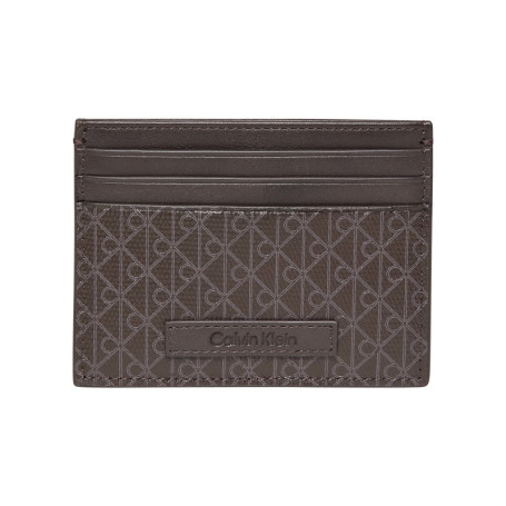 Porte-cartes marron avec un revêtement à motifs...