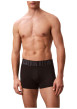 Thumbnail Lot de 3 boxers classiques noirs unis avec une taille élastiquée - Image 2