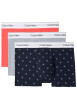 Thumbnail Lot de 3 boxers classiques en coton multicolores avec une taille élastiquée