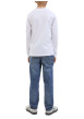 Thumbnail Jean en coton mélangé bleu à coupe slim pourvu de coutures contrastées - Image 4