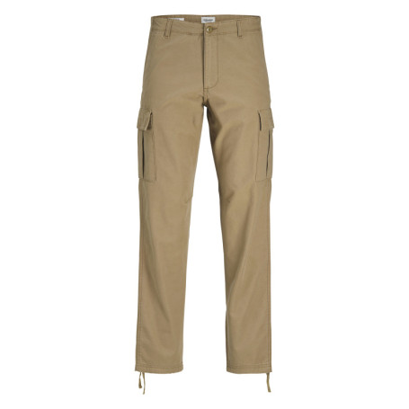 Pantalon cargo en coton biologique beige pourvu...