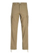 Thumbnail Pantalon cargo en coton biologique beige pourvu de poches plaquées