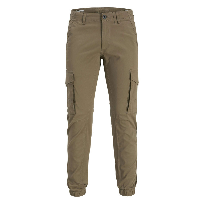 Jack & Jones - Pantalon Cargo En Coton Taupe à Coupe Slim Pourvu De Poches Plaquées - Marron Jack & Jones - Pantalon Cargo En Coton Taupe à Coupe Slim Pourvu De Poches Plaquées - Marron