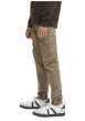 Thumbnail Pantalon cargo en coton taupe à coupe slim pourvu de poches plaquées - Image 4