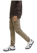 Thumbnail Pantalon cargo en coton taupe à coupe slim pourvu de poches plaquées - Image 5