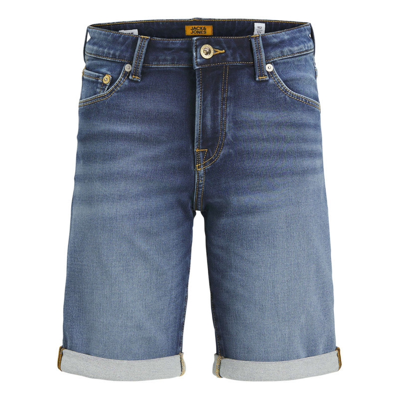 Jack & Jones - Short Indigo à Coupe Droite à Revers Pourvu De Multiples Poches - Bleu Foncé