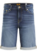 Thumbnail Short indigo à coupe droite à revers pourvu de multiples poches