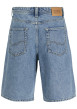Thumbnail Short en coton bleu pourvu d'une coupe ample et de passants pour la ceinture - Image 2