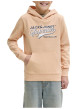 Thumbnail Sweat en coton mélangé pêche à coupe droite orné d'un imprimé de la marque - Image 3