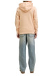 Thumbnail Sweat en coton mélangé pêche à coupe droite orné d'un imprimé de la marque - Image 4
