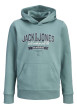 Thumbnail Sweat en coton mélangé bleu à coupe droite orné d'un imprimé de la marque
