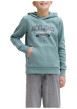 Thumbnail Sweat en coton mélangé bleu à coupe droite orné d'un imprimé de la marque - Image 3