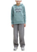 Thumbnail Sweat en coton mélangé bleu à coupe droite orné d'un imprimé de la marque - Image 7
