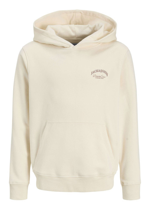 Sweat en coton écru à coupe droite orné d'un imprimé de la marque