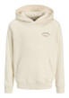 Thumbnail Sweat en coton écru à coupe droite orné d'un imprimé de la marque