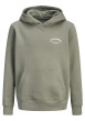 Thumbnail Sweat en coton kaki à coupe droite orné d'un imprimé de la marque