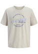 Thumbnail T-shirt en coton biologique beige orné d'un imprimé de la marque
