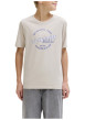 Thumbnail T-shirt en coton biologique beige orné d'un imprimé de la marque - Image 3
