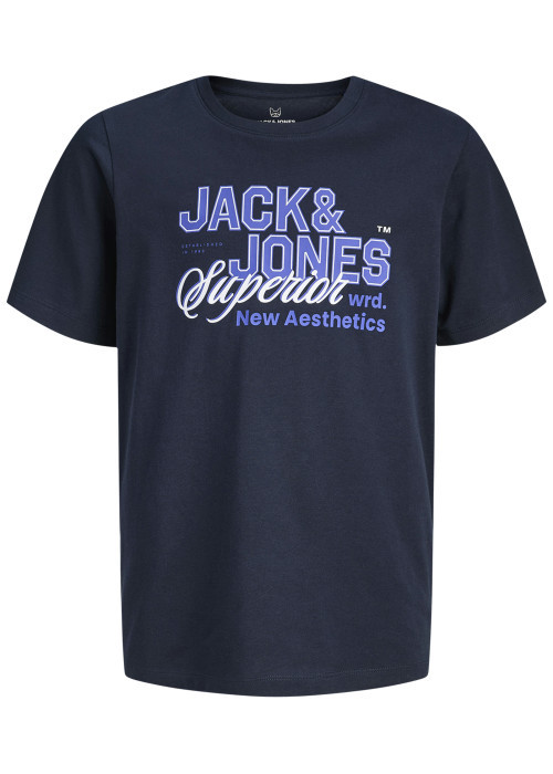 T-shirt en coton biologique marine orné d'un...