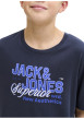 Thumbnail T-shirt en coton biologique marine orné d'un imprimé de la marque - Image 5