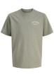 Thumbnail T-shirt en coton kaki orné d'un imprimé de la marque oversize dans le dos