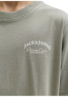 Thumbnail T-shirt en coton kaki orné d'un imprimé de la marque oversize dans le dos - Image 5