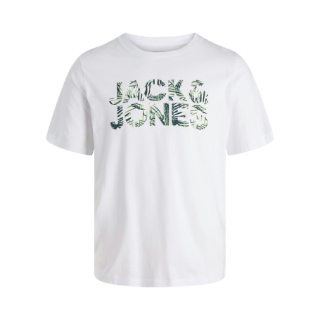 T-shirt en coton biologique blanc orné d'un...