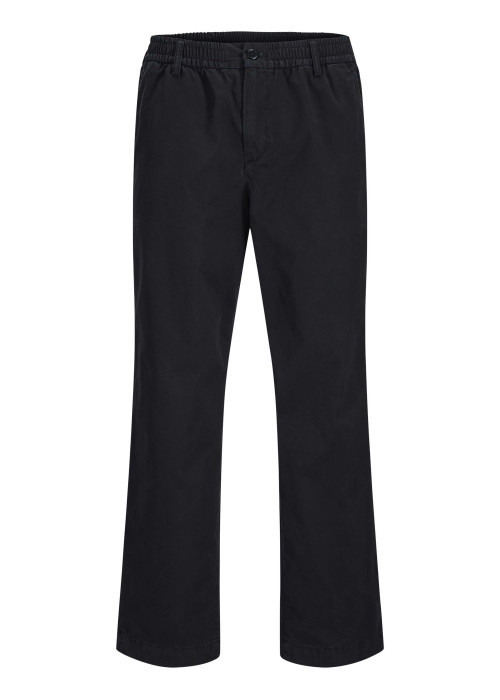 Pantalon Karl Lawrence en coton noir pourvu d'une taille élastiquée