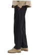 Thumbnail Pantalon Karl Lawrence en coton noir pourvu d'une taille élastiquée - Image 5