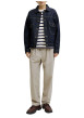 Thumbnail Pantalon Karl Lawrence en coton beige pourvu d'une taille élastiquée - Image 7