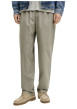 Thumbnail Pantalon Karl Lawrence en coton kaki pourvu d'une taille élastiquée - Image 3