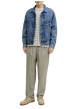 Thumbnail Pantalon Karl Lawrence en coton kaki pourvu d'une taille élastiquée - Image 6